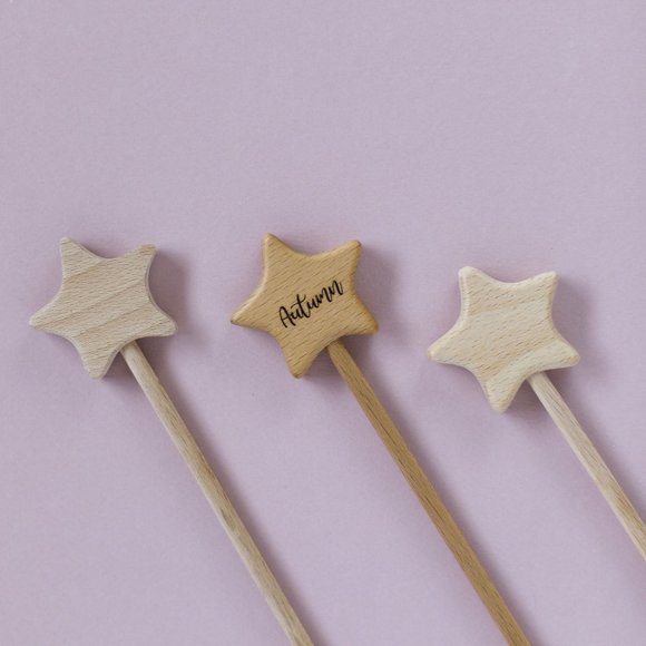 Personalized Handmade Wooden Star Wand | Fairy Wand | Magic Wand | Star Wand - Picture 2 of 8